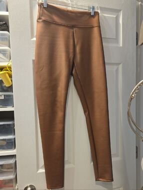 EXPRESS Faux Leather Leggings in Copper